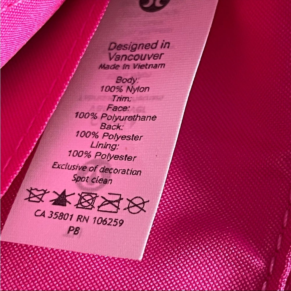 Lululemon Now & Always Pink Sonic/Black Wristlet Wallet Clutch Keychain - Picture 8 of 11